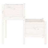 Planter White 84.5x84x75 cm Solid Wood Pine 822258
