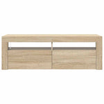 TV Cabinet with LED Lights Sonoma Oak 120x35x40 cm 804313