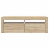 TV Cabinet with LED Lights Sonoma Oak 120x35x40 cm 804313