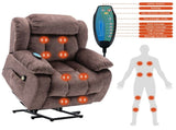 Power Massage Lift Recliner Chair with Heat & Vibration for Elderly, Heavy Duty and Safety Motion WF292150BAA