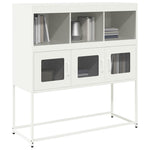 ZNTS Sideboard White 100.5x39x107 cm Cold-rolled Steel 853421