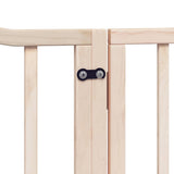 Dog Gate with Door Foldable 6 Panels 480 cm Poplar Wood 3155609