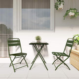 Bistro Set 3 pcs Green Steel 42002949