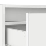 TV Cabinet with LED Lights White 100X35.5x25 cm 860238