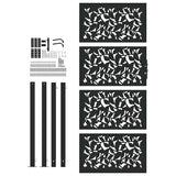 Garden Gate Black 100x200 cm Steel Leaf Design 4100963