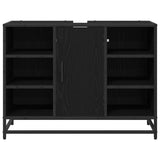 Bathroom Cabinet Black Oak 80 x 33 x 60 cm Engineered Wood 883639