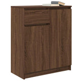 Sideboard with Drawer Brown Oak 71x35x84 cm Engineered Wood 861595
