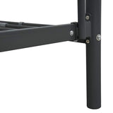 Bunk Bed Black Powder-coated metal 90x200cm mattress size Durable 287910