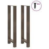 Bar Table Legs Natural Steel 2 pcs 50x cm Steel 4013355