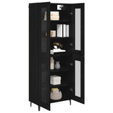 Highboard Black Oak 69.5 x 34 x 180 cm Engineered Wood 3416069