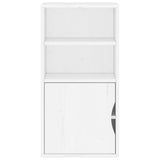 ZNTS Side Cabinet ODDA White 40x24x79 cm Solid Wood Pine 4103596