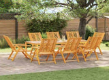 Garden Chair 8 pcs Brown 57 x 72 x 109 cm Solid Acacia Wood 3154136