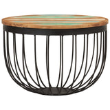 Coffee Table 50x35 cm Solid Wood Reclaimed and Steel 352025