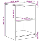Garage Storage Cabinet Sonoma Oak 60x51x85 cm Solid Wood Pine 860546