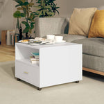 Coffee Table White 55x55x40 cm Engineered Wood 810926