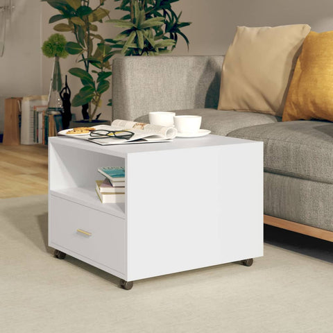 Coffee Table White 55x55x40 cm Engineered Wood 810926
