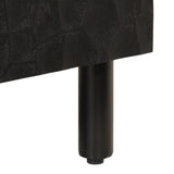 Side Cabinet Black 60x33x75 cm Solid Wood Mango 356821