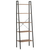 5-Tier Standing Shelf Dark Brown and Black 56x35x174 cm 336368