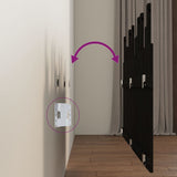 Wall Headboard Black 146.5x3x80 cm Solid Wood Pine 824797