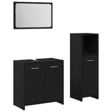 Bathroom Furniture Set 3 pcs Black Oak 60 x 33 x 60 cm 3332510