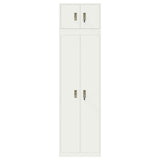 Storage Cabinet 2 pcs White 60 x 40 x 220 cm Steel Lockable 3438710