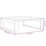 Coffee Table Smoked Oak 100x100x35 cm Engineered Wood 815999