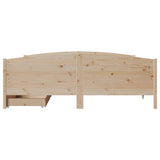 Bed Frame without Mattress 200x200 cm Solid Wood Pine 3301776