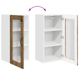 Wall Glass Cabinet LUCCA Old Wood 40 x 31 x 80 cm 885001