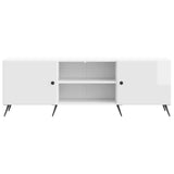 TV Cabinet High Gloss White 150 x 31 x 50 cm Engineered Wood 895609