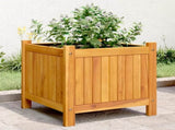 Garden Planter with Liner 42x42x40 cm Solid Wood Acacia 366434