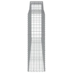Arched Gabion Baskets 5 pcs 400x50x160/180 cm Galvanised Iron 3147038