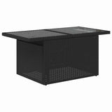 Garden Sofa Set with Cushion 7 pcs Black Poly rattan 3348299