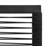 ZNTS 5 Piece Outdoor Dining Set PVC Rattan Black 3060215