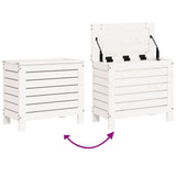 Garden Sofa Set White Solid pine wood, Plywood slats 7 Piece 3250553