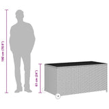 Garden Storage Box Black 120x65x61 cm Poly Rattan 310089