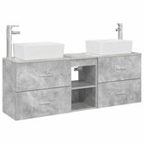 Bathroom Cabinet Set 3 pcs Concrete Grey 53 x 34.5 x 63 cm 3405854
