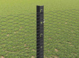 Welded Wire Fence 10 x 1.2 m PVC-Coated Steel Grey Mesh 3336825
