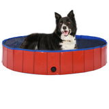 Foldable Dog Swimming Pool Red 160x30 cm PVC 170824