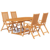 5 Piece Garden Dining Set Solid Acacia Wood 150-200 cm 3058011