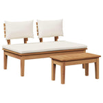 Garden Bench 2 pcs Brown Solid Teak wood 42006396