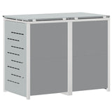 Wheelie Bin Storage Grey 138 x 77.5 x 112.5 cm Stainless Steel 3422243