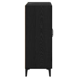 Sideboard Black Oak 69.5 x 34 x 90 cm Engineered Wood and Iron 880826