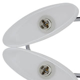 Ceiling Lamp Set of 2 Chrome, White Metal, Glass Medium 278760
