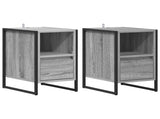 Bedside Table with Drawer 2 pcs Grey Sonoma 39.5 x 30 x 50 cm 886661