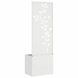 Garden Privacy Screen White 50 x 150 cm Cold-rolled steel 876477