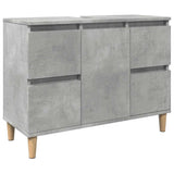 Sink Cabinet Concrete Grey 80x33x60 cm Engineered Wood 857125