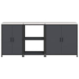 Kitchen Storage Set HATTEM 3 pcs Anthracite Cold-rolled Steel 3392703