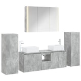 Bathroom Furniture Set 6 pcs Concrete Grey 3407170