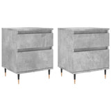 Bedside Cabinets 2 pcs Concrete Grey 40x35x50 cm Engineered Wood 830661