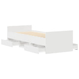 Bed Frame without Mattress White 100x200 cm 3203796